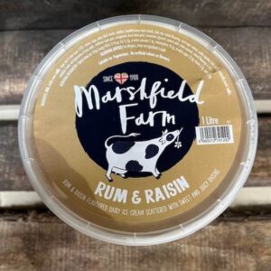 marshfield rum & raisin ice cream (1 litre)